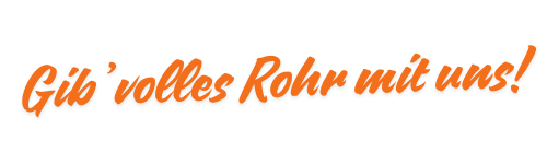 Slogan Gib volles rohr